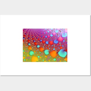 Colorful Rainbow Beads Background Pattern Posters and Art